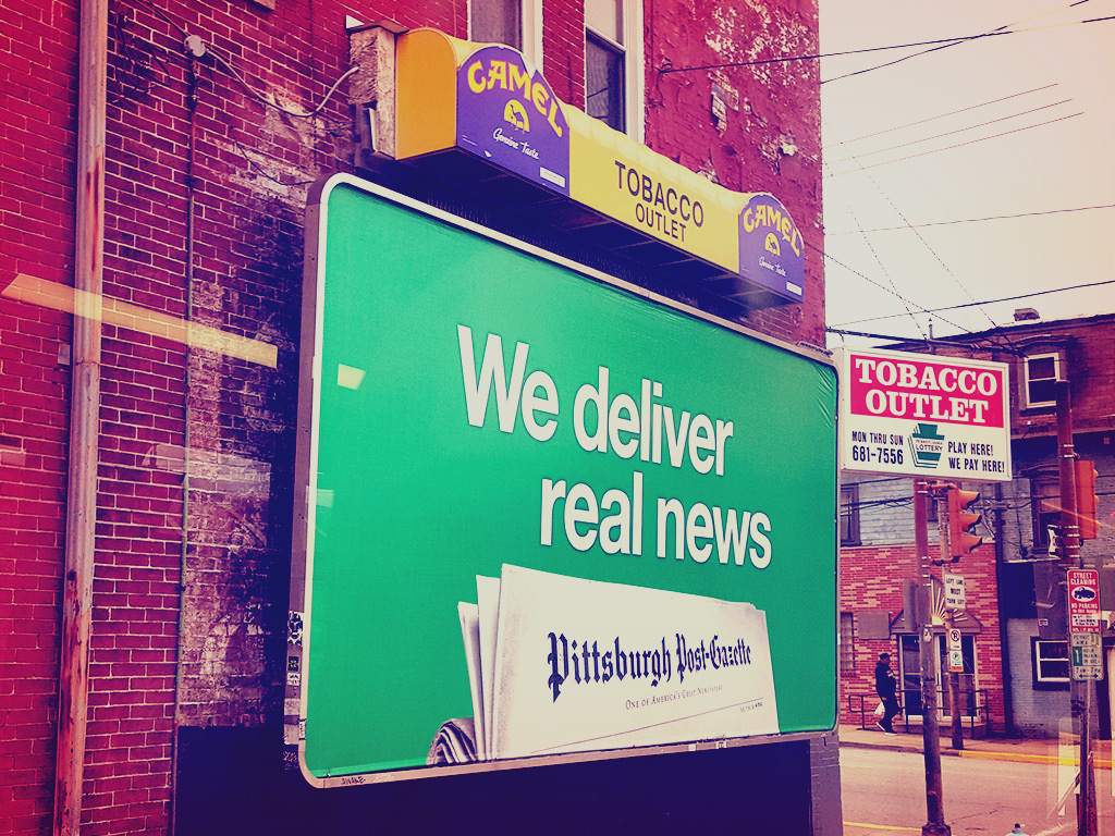 Billboard in Bloomfield, Pittsburgh, PA, 2017